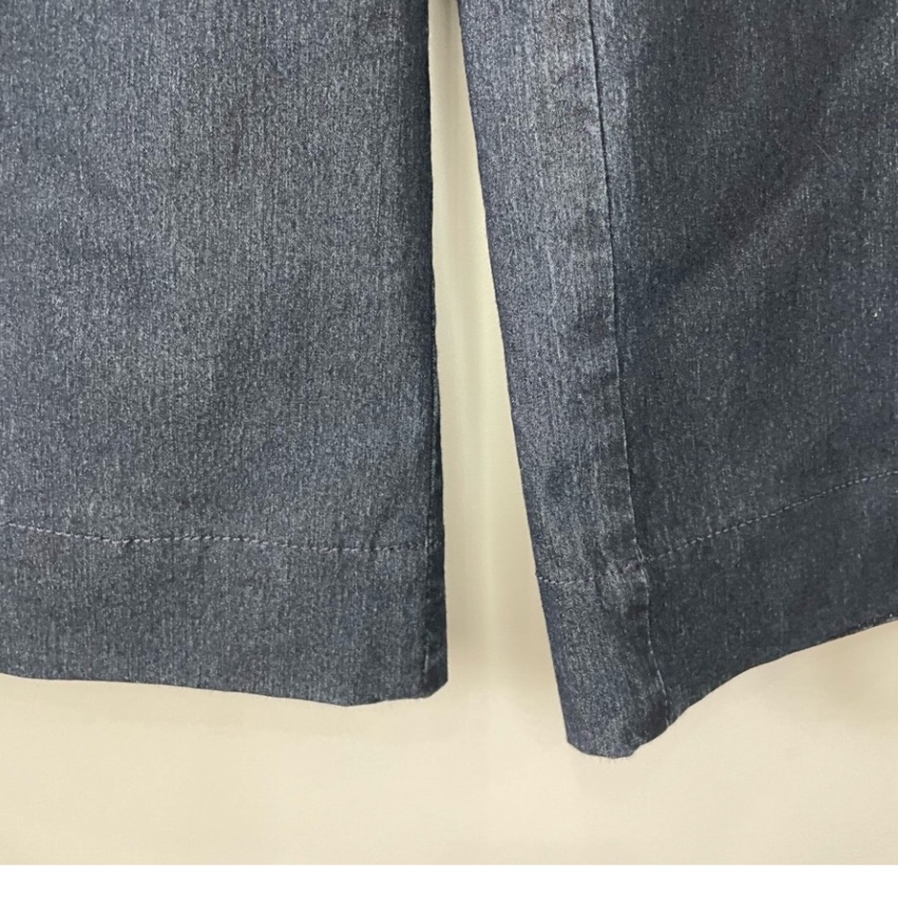 Lafayette 148 Morton Women's denim dark blue Wide-Leg Pants culotte size 14 - Picture 7 of 8